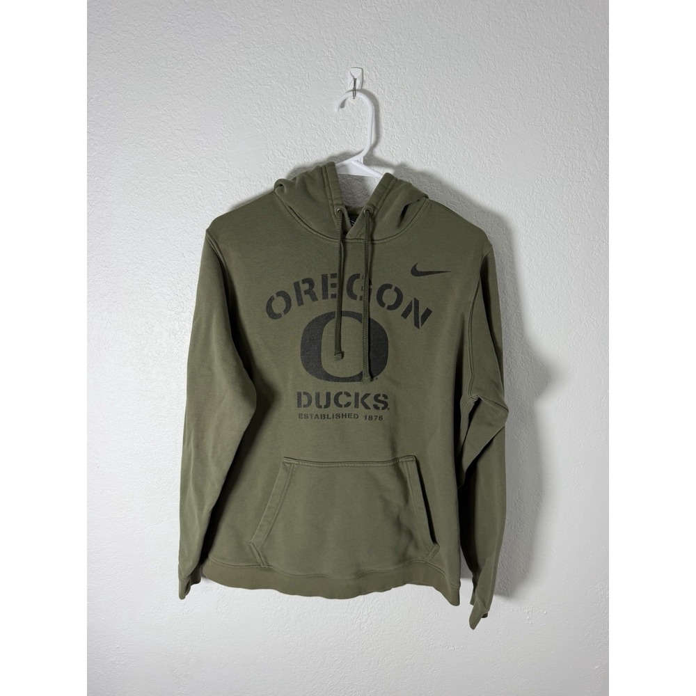 Nike Oregon Ducks Pullover Hoodie Olive Green Men's Medium NCAA Sweatshirt